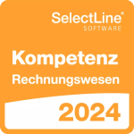 Logo: SelectLine Software Kompetenz Rechnungswesen 2024